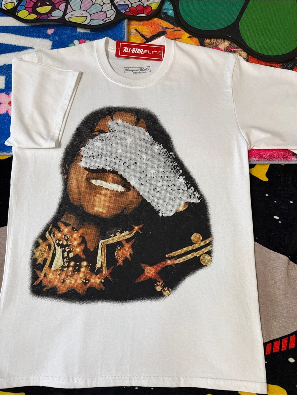 MICHAEL JACKSON GLOVE T-SHIRT (WHITE)